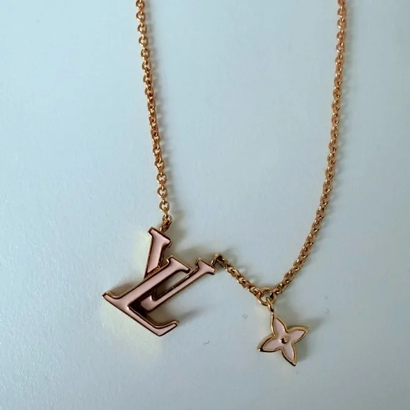 Louis Vuitton Iconic Enamel Rose Gold Necklace (Like-new) - Picture 2 of 11